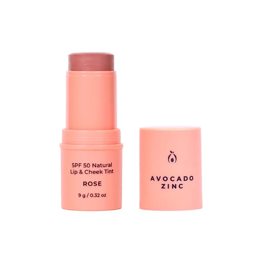 Avocado Zinc SPF50 Natural Lip & Cheek Tint - Rose 9g