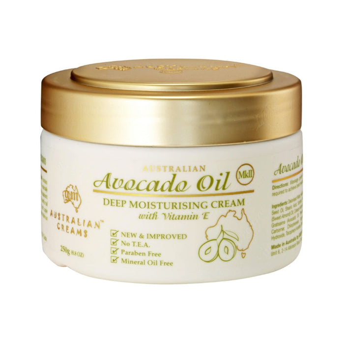 AUSTRALIAN CREAMS MKII Avocado Oil Deep Moisturising Cream with Vitamin E 250g