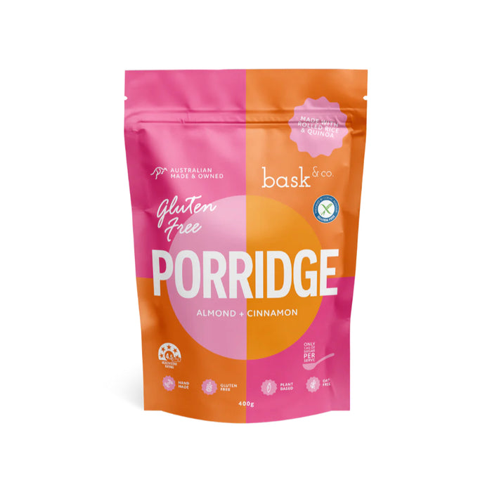 Bask and Co Gluten Free Porridge - Almond & Cinnamon 400g