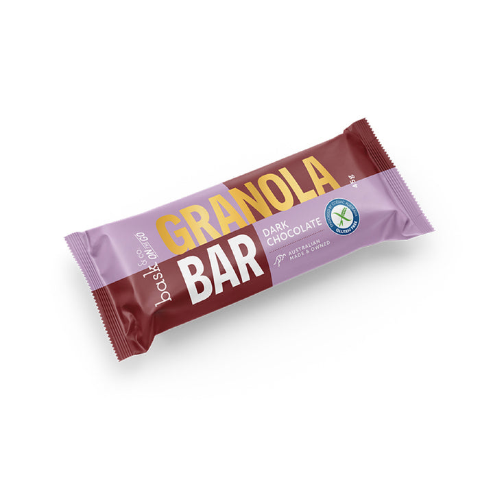 Bask and Co Dark Chocolate Granola Bars 12x45g