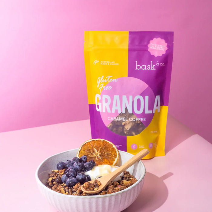 Bask & Co Gluten Free Granola Clusters - Caramel Coffee 250g