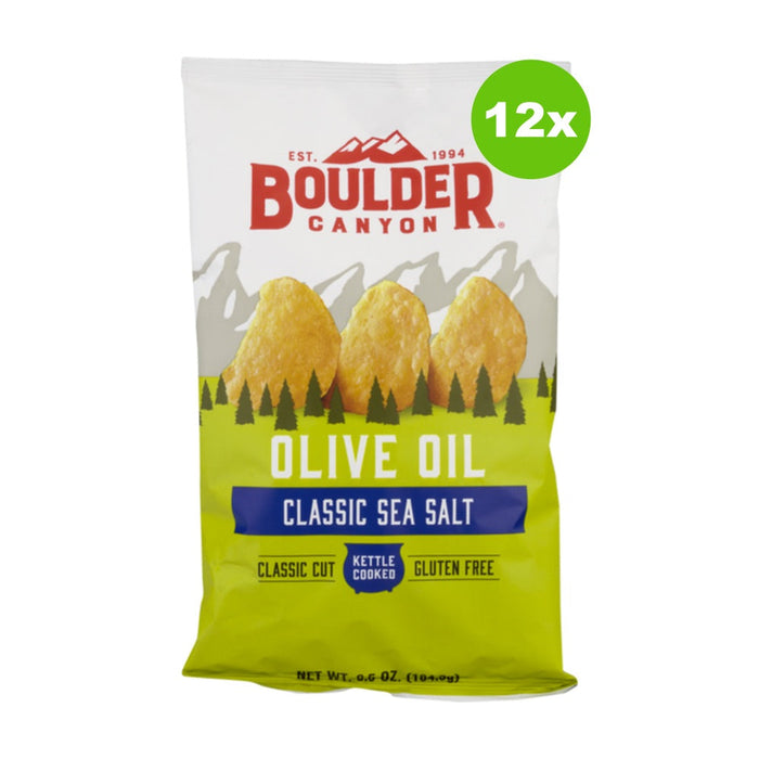 BOULDER CANYON Olive Oil (Classic Sea Salt) Potato Chips 12x142g