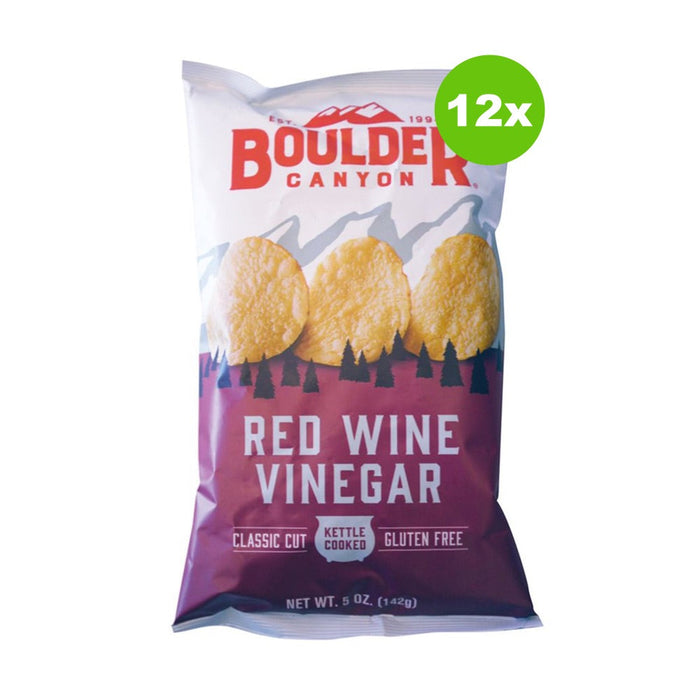 BOULDER CANYON Red Wine Vinegar Potato Chips 12x142g