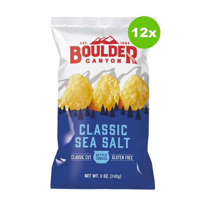 BOULDER CANYON Totally Natural (Sea Salt) Potato Chips 12x142g