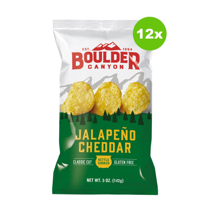 BOULDER CANYON Jalapeno Cheddar Potato Chips 12x142g