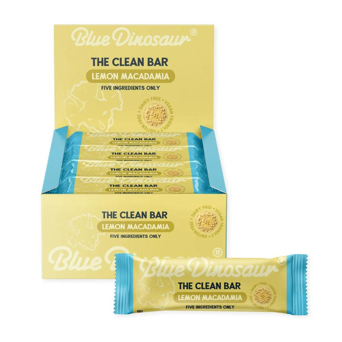 BLUE DINOSAUR Clean Bar Lemon & Macadamia 12x45g