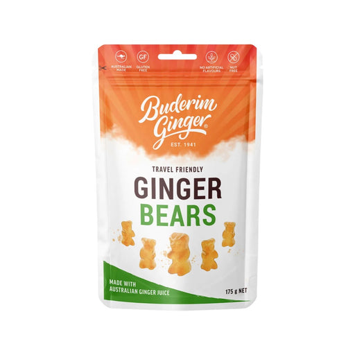 BUDERIM GINGER Ginger Bears Travel Friendly 175g
