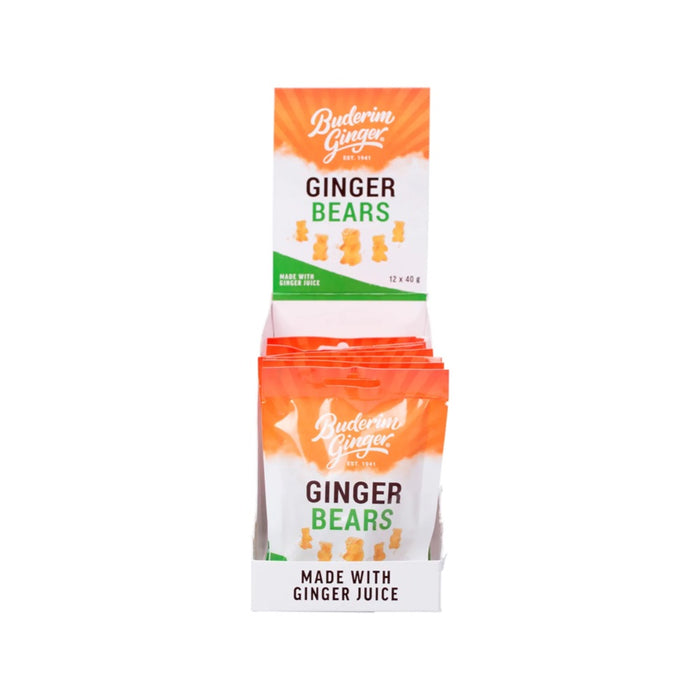 BUDERIM GINGER Ginger Bears 12x40g