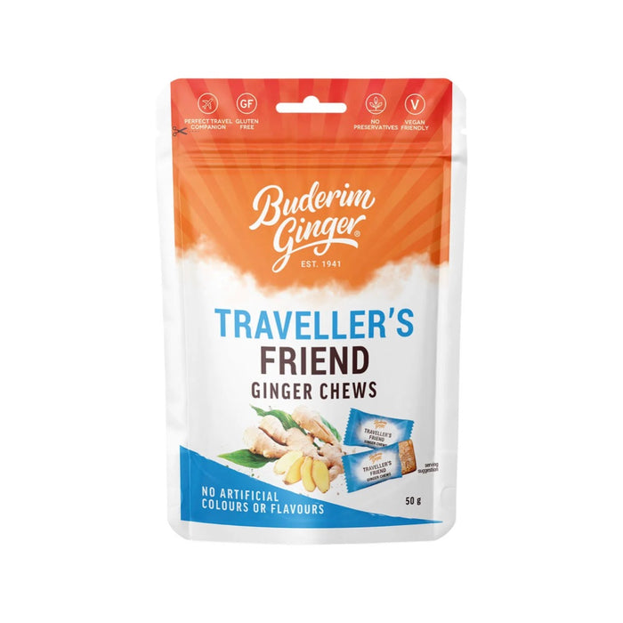 BUDERIM GINGER Traveller's Friend Ginger Chews 50g