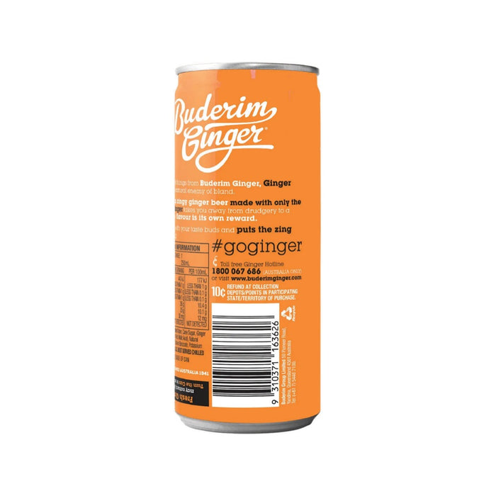 BUDERIM GINGER Ginger Beer Non Alcoholic 4x250ml