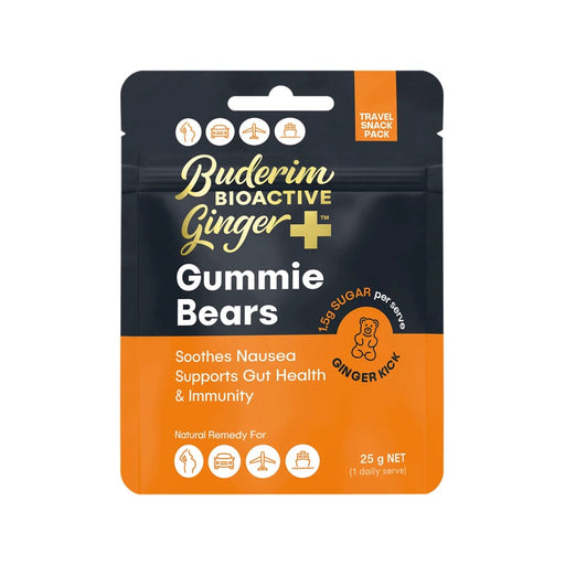 BUDERIM GINGER Bioactive + Gummie Bears 25g