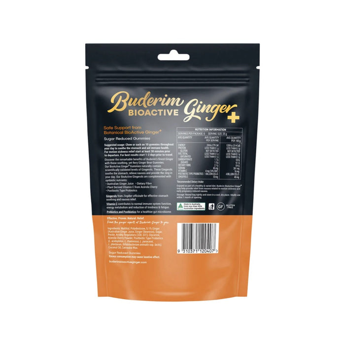 BUDERIM GINGER Bioactive + Gummie Bears 150g