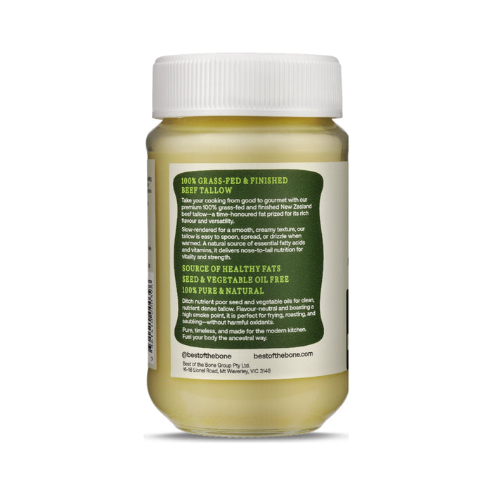 BEST OF THE BONE Beef Tallow Pure Grass-Fed Suet Dripping 320g