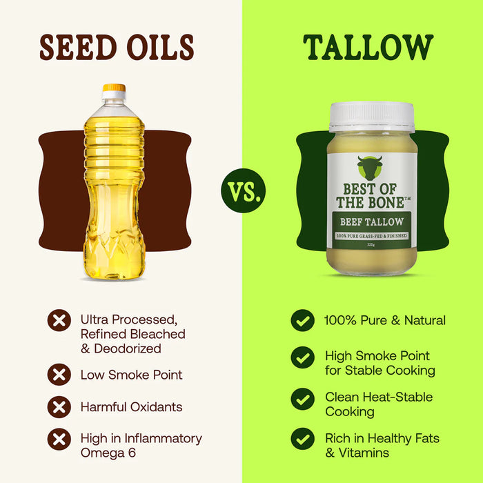 BEST OF THE BONE Beef Tallow Pure Grass-Fed Suet Dripping 320g