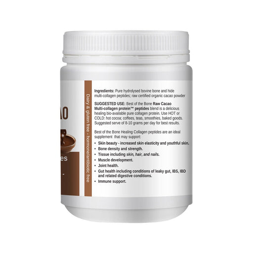 Best of the Bone Multi-Collagen Protein Powder Raw Organic Cacao 210g