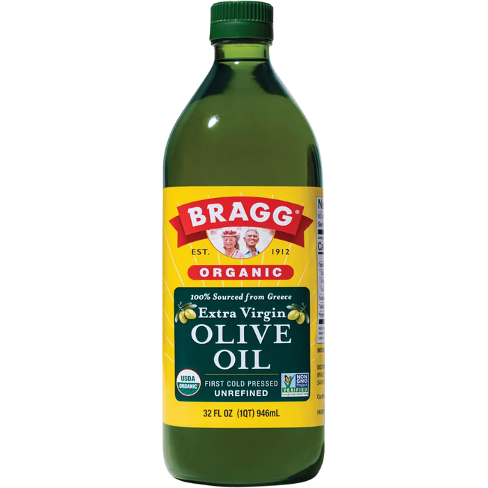 BRAGG Organic Olive Oil Extra Virgin, Unrefined & Unfiltered 946ml