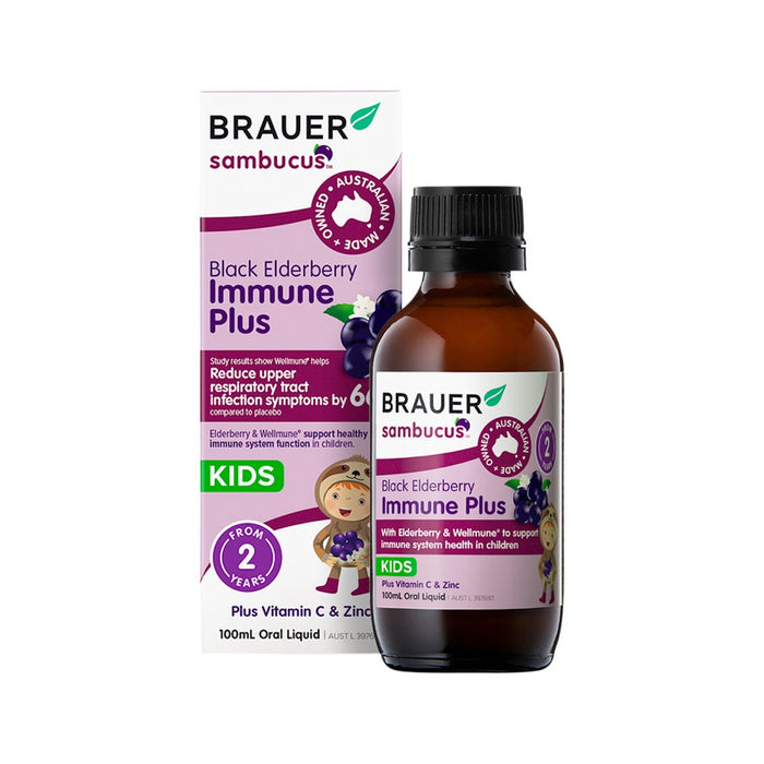 Brauer Sambucus Black Elderberry Kids Immune Plus Oral Liquid 100ml