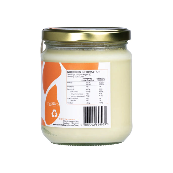 THRIVE TALLOW 100% Grass Fed Tallow 500ml