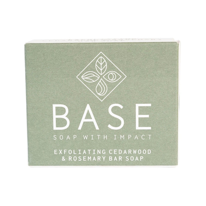 BASE (Soap With Impact) Soap Bar Exfoliating Cedarwood & Rosemary 120g (boxed)