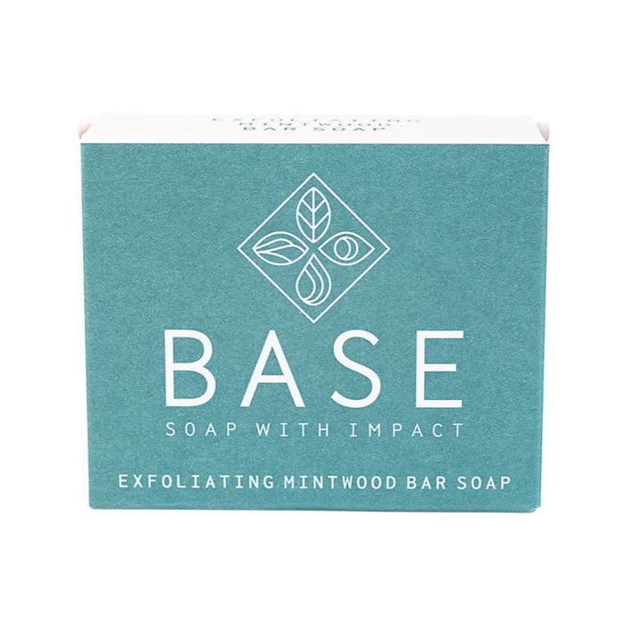 BASE (Soap With Impact) Soap Bar Exfoliating Mintwood 120g (boxed)