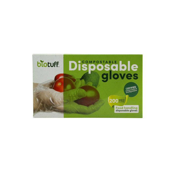 BIOTUFF 200 Compostable Disposable Gloves Medium