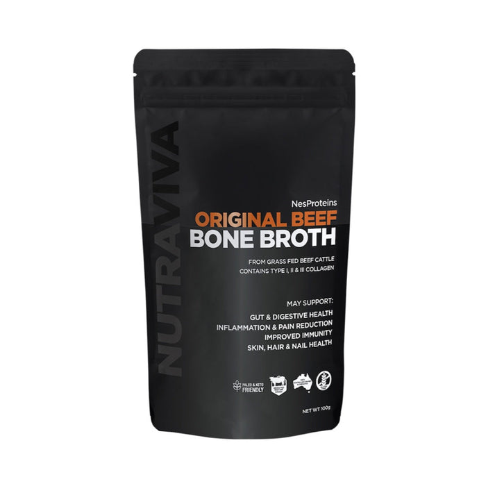 Nes Proteins Beef Bone Broth 100g Original Paleo