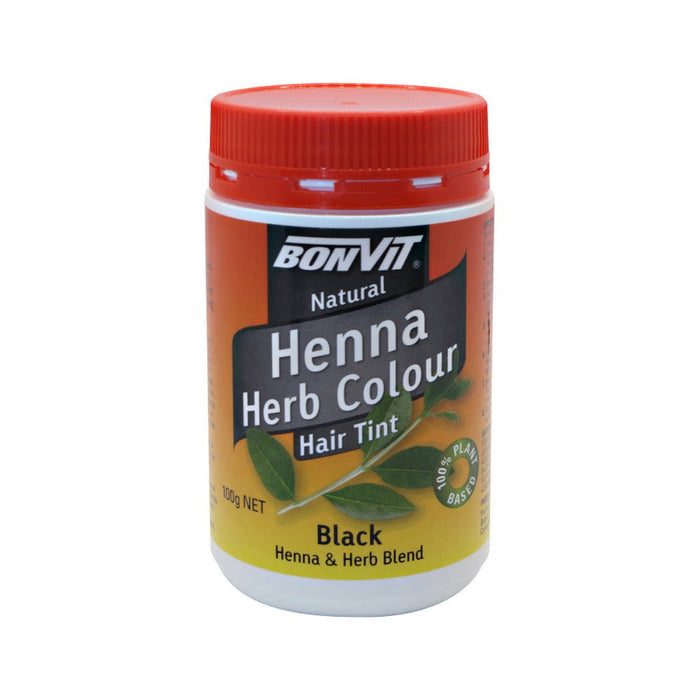 BONVIT Natural Hair Tint Henna Herb Colour (Henna & Herb Blend) 100g Dark Red