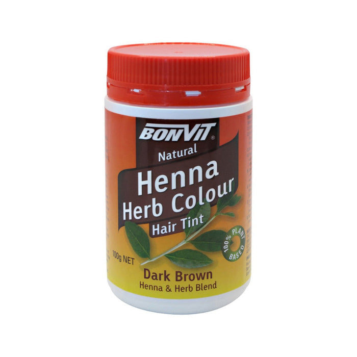 BONVIT Natural Hair Tint Henna Herb Colour (Henna & Herb Blend) 100g Brown