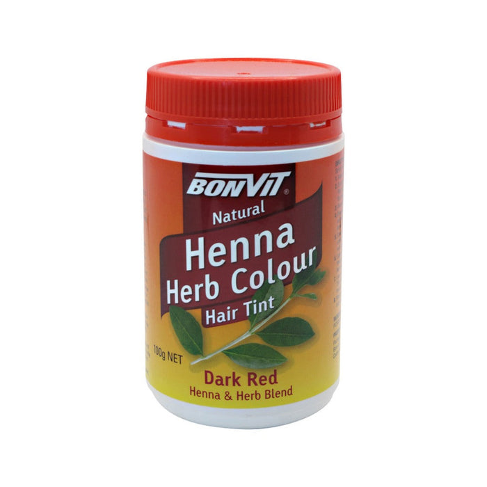 BONVIT Natural Hair Tint Henna Herb Colour (Henna & Herb Blend) 100g Burgundy