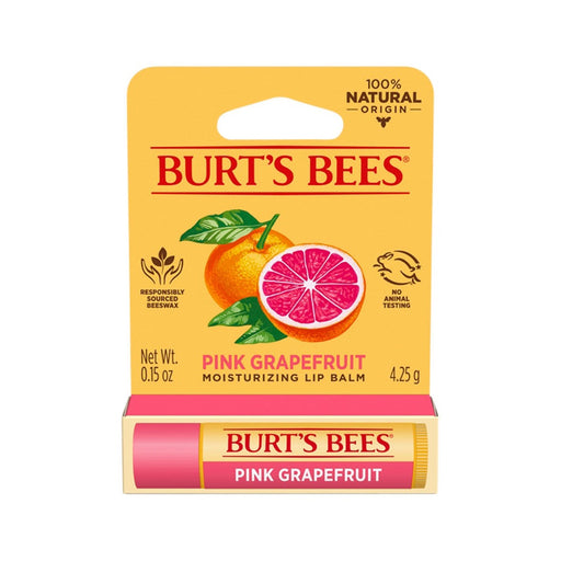 Burts Bees Pink Grapefruit Lip Balm Refreshing Tube 4.25g
