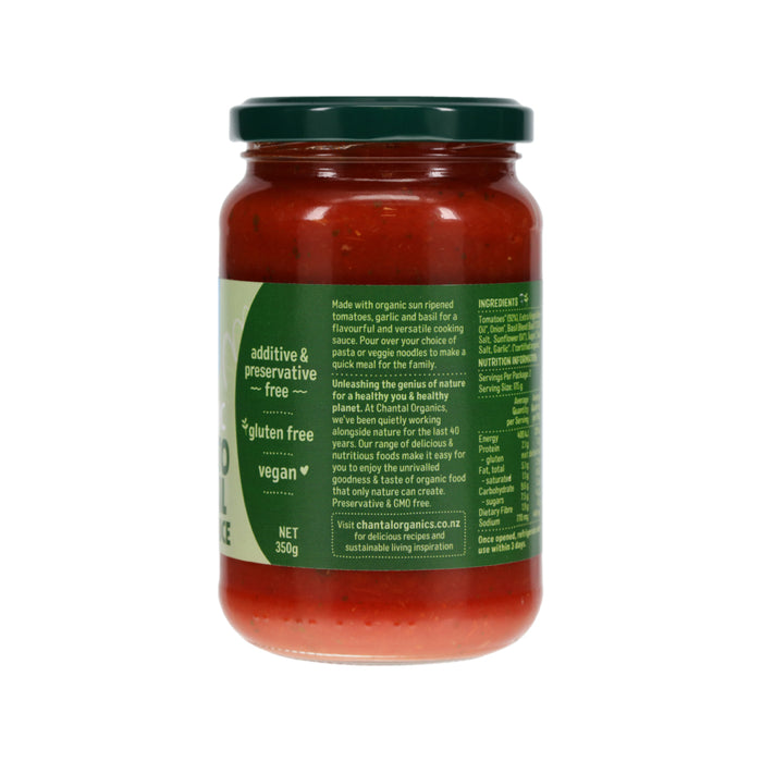 Chantal Organics Organic Tomato & Basil Pasta Sauce 350g