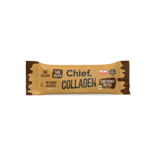 Chief Collagen Protein Bar - Choc Peanut Butter 12x45g