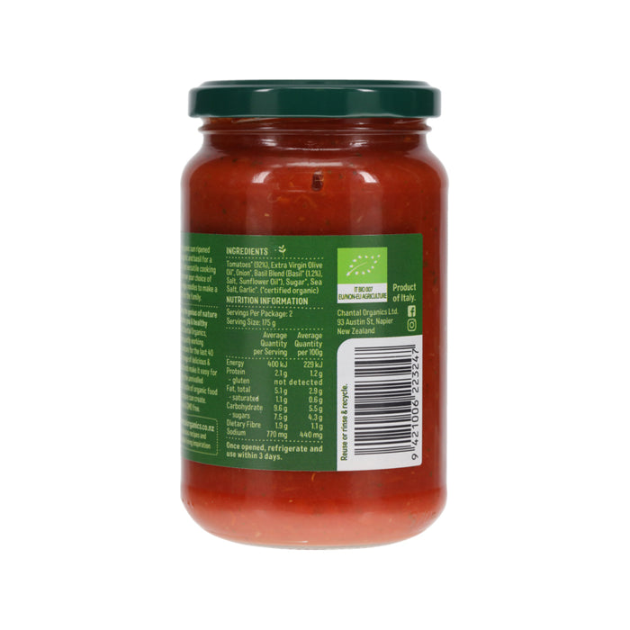 Chantal Organics Organic Tomato & Basil Pasta Sauce 350g