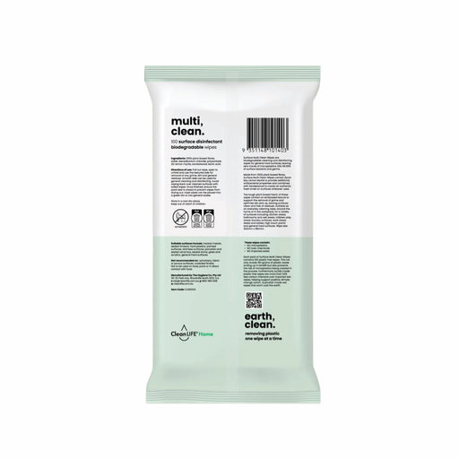 CLEANLIFE Surface Multi Clean Wipes 100pk