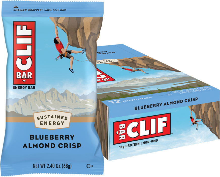 CLIF Blueberry Crisp Organic Energy Bar Box of 12
