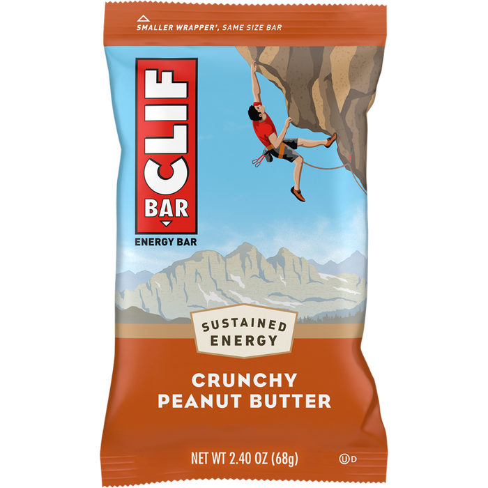 CLIF Organic Peanut Butter Energy Bar Crunchy Box of 12
