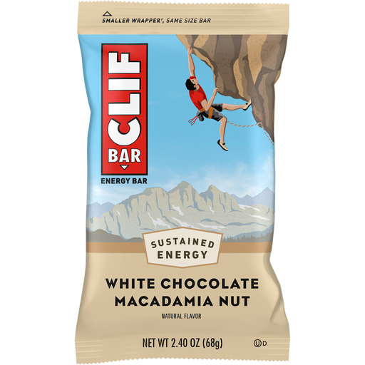 CLIF White Chocolate Macadamia Organic Energy Bar Box of 12