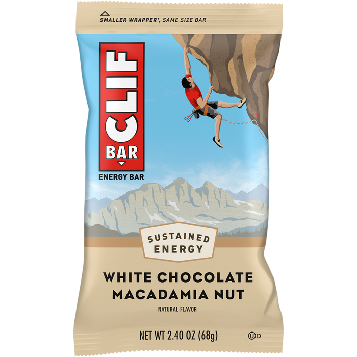 CLIF White Chocolate Macadamia Organic Energy Bar Box of 12