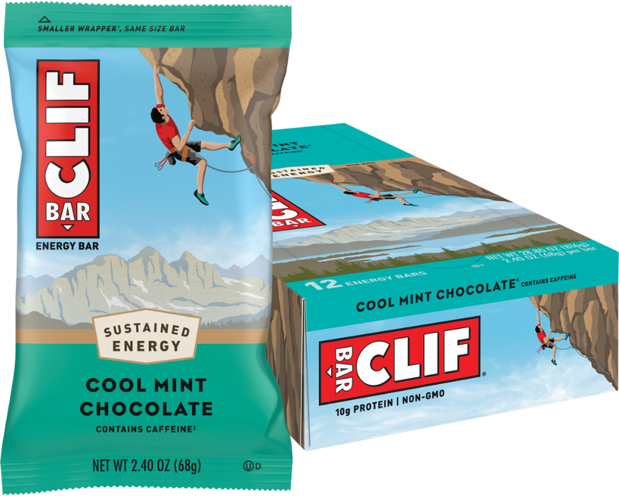 CLIF BAR Energy Bar Cool Mint Chocolate Box of 12 Bulk