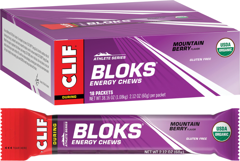 CLIF Bloks Energy Chews Mountain Berry 18x60g
