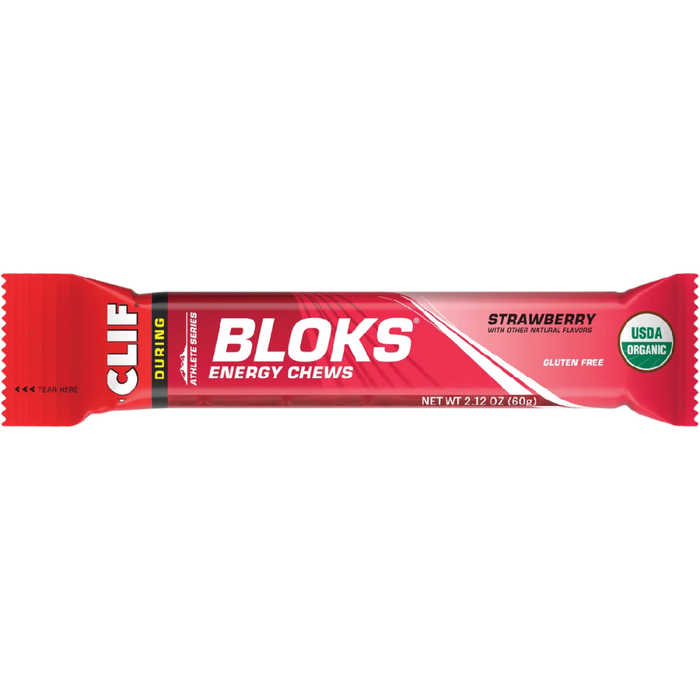 CLIF - Organic Energy Shot Bloks - Strawberry - Box of 18