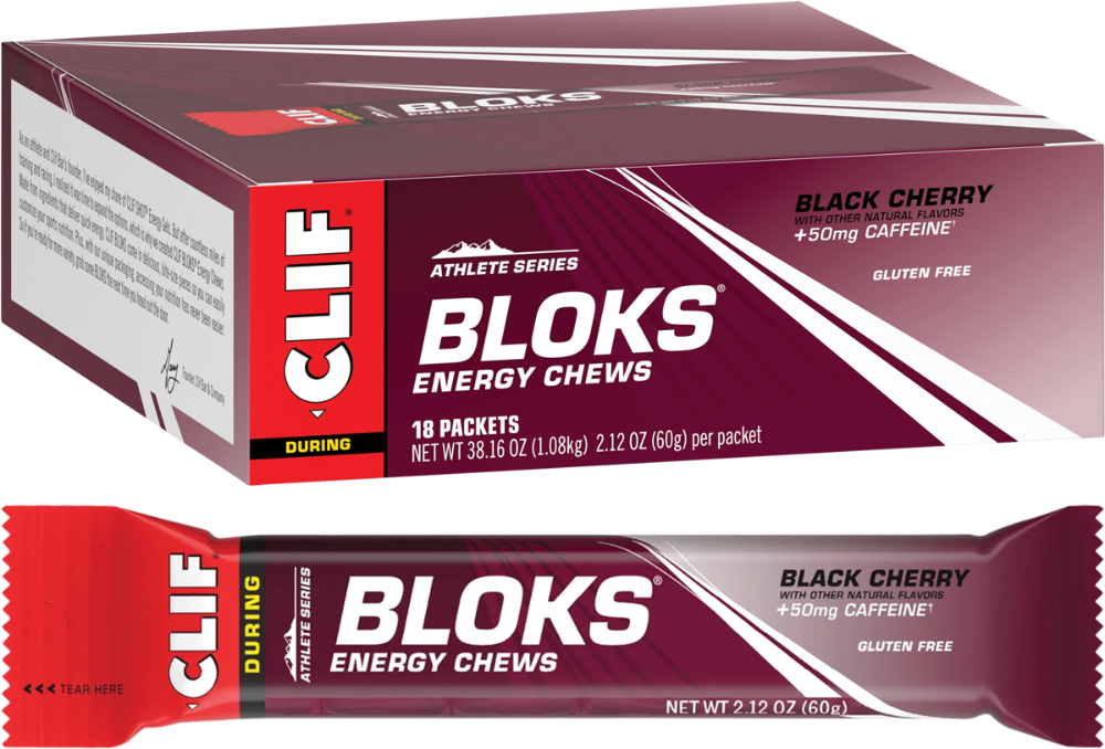 CLIF - Organic Energy Shot Bloks - Black Cherry w 50mg Caffeine - Box of 18
