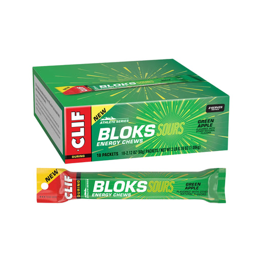 CLIF Bloks Energy Chews Sour Green Apple 18x60g