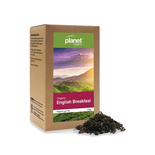 PLANET ORGANIC English Breakfast Herbal Loose Leaf Tea (Refill) 125g packaging