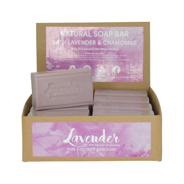 CLOVER FIELDS Natures Gifts Essentials Lavender with German Chamomile Coconut Oil Coconut-Base Soap 150g 16x