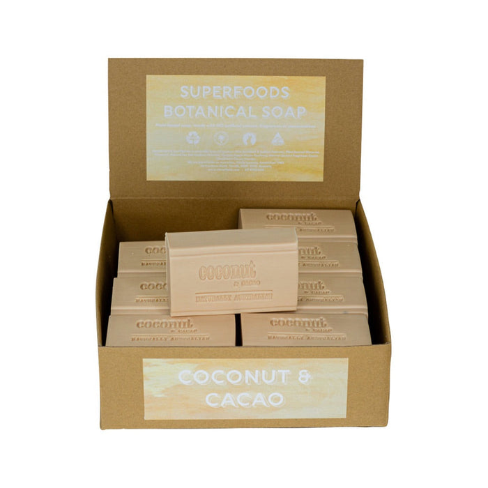 CLOVER FIELDS Superfood Botanical Coconut & Cacao Soap 150g 16x
