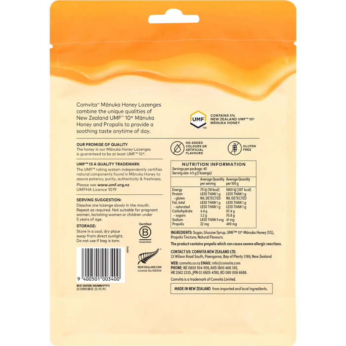 COMVITA Propolis Candy Lemon & Honey Contains Manuka UMF 10+