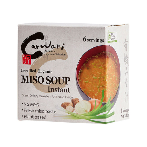 Carwari Organic Instant Miso Soup x 6 Serves 102g net