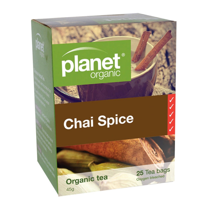 PLANET ORGANIC Chai Spice Herbal Tea 25 Bags 1 Box