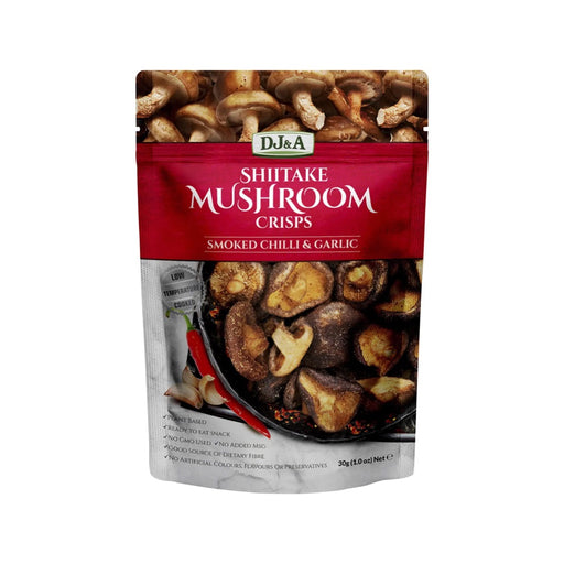 DJ&A Shiitake Mushroom Crisps Smoked Chilli & Garlic 12x30g